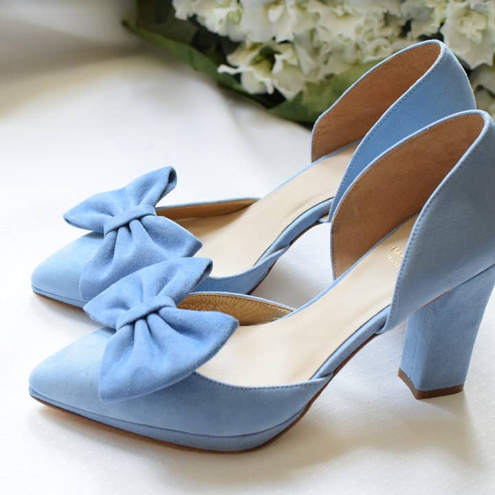 Baby blue MARIELA MERIDA luxury hiking shoes for women for wholesale on Faire2