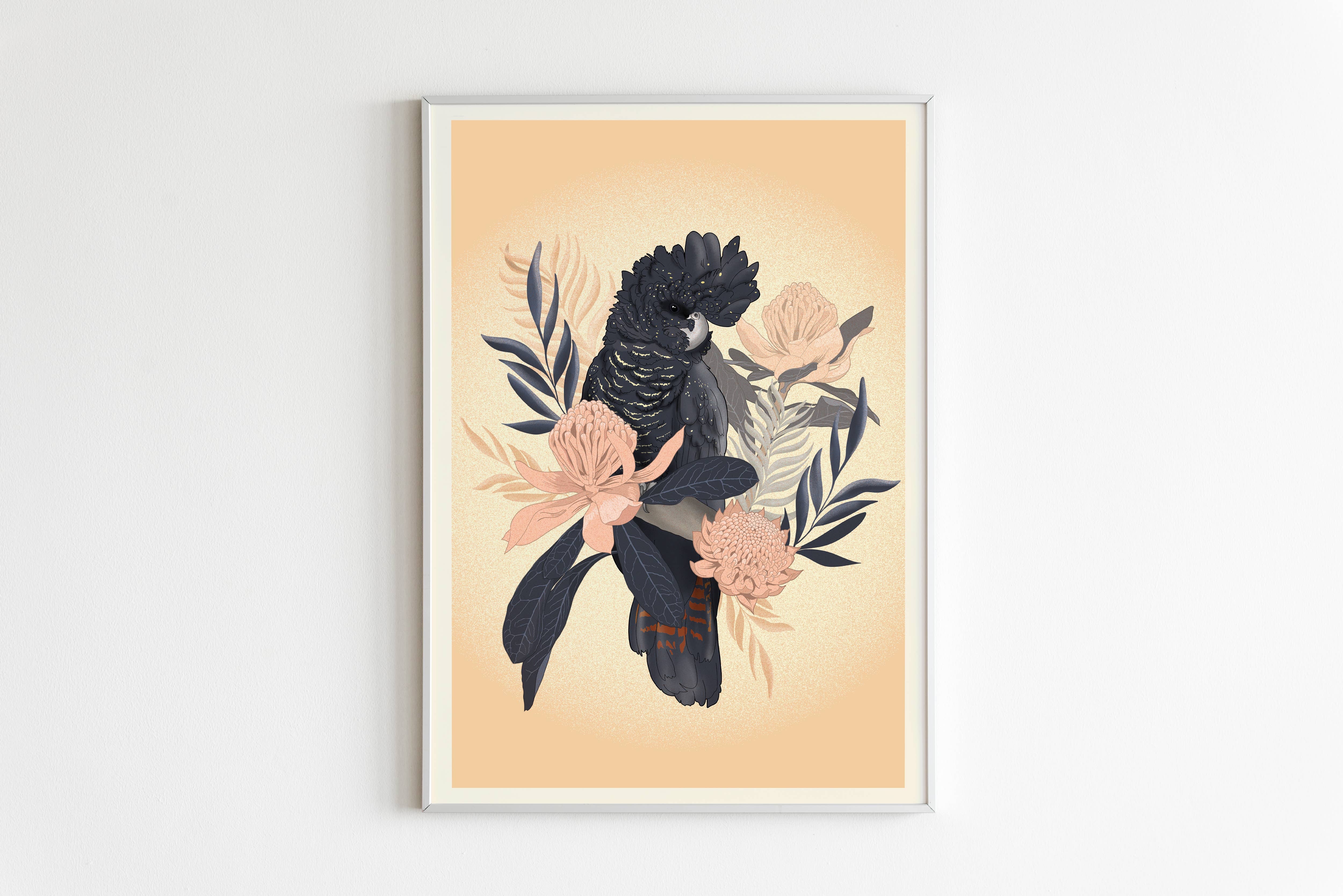 Little Green Mini Creative - Wholesale Poster - Red-Tailed Black Cockatoo A4 Poster | Art Print | Australian3