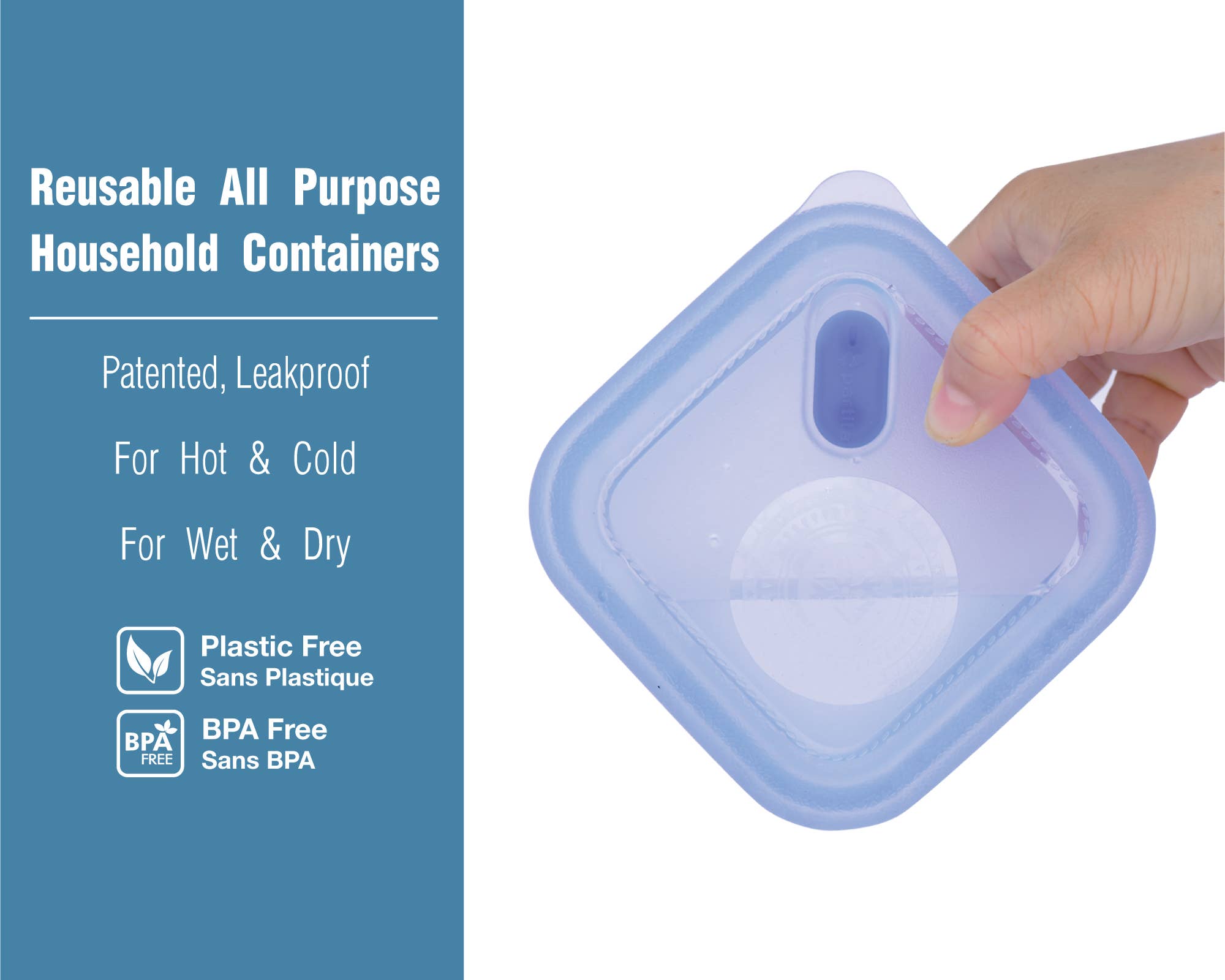 Minimal - Wholesale Food Storage Container - 460ml Minimal Silicone Container: Collapsible  - Grey6