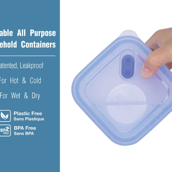 Minimal - Wholesale Food Storage Container - 460ml Minimal Silicone Container: Collapsible - Grey6
