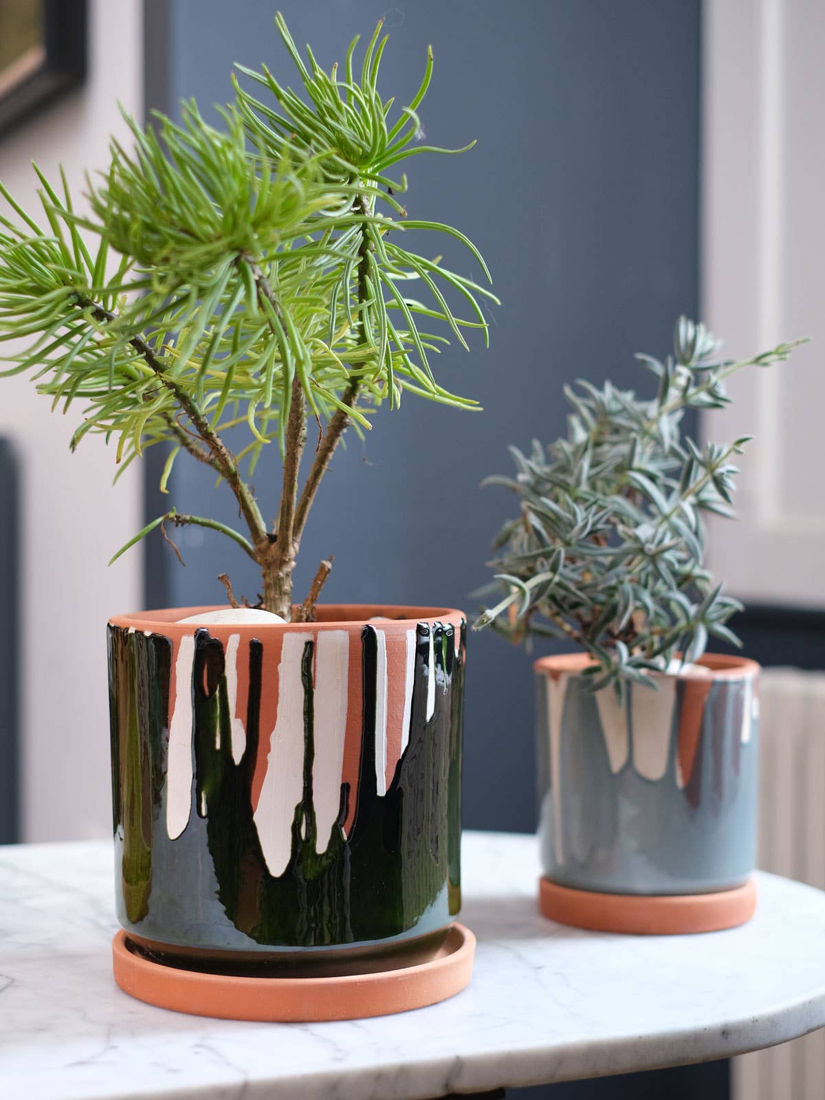 Casa Atlântica - Wholesale Plant Pot - Clay pot with white slip and green glaze5