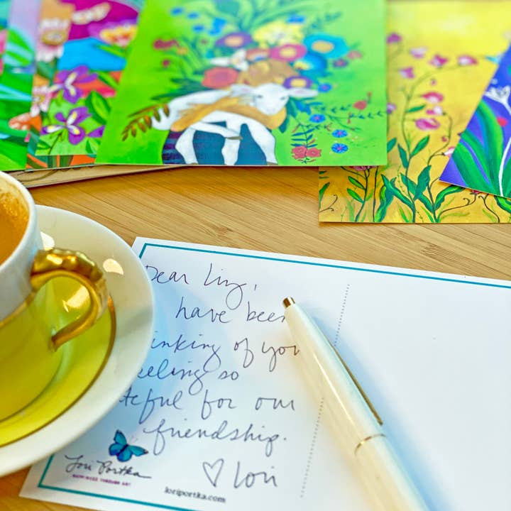 Lori Portka - Happiness Through Art - Vente Assortiment de cartes postales - Pack de cartes postales Vering Love3