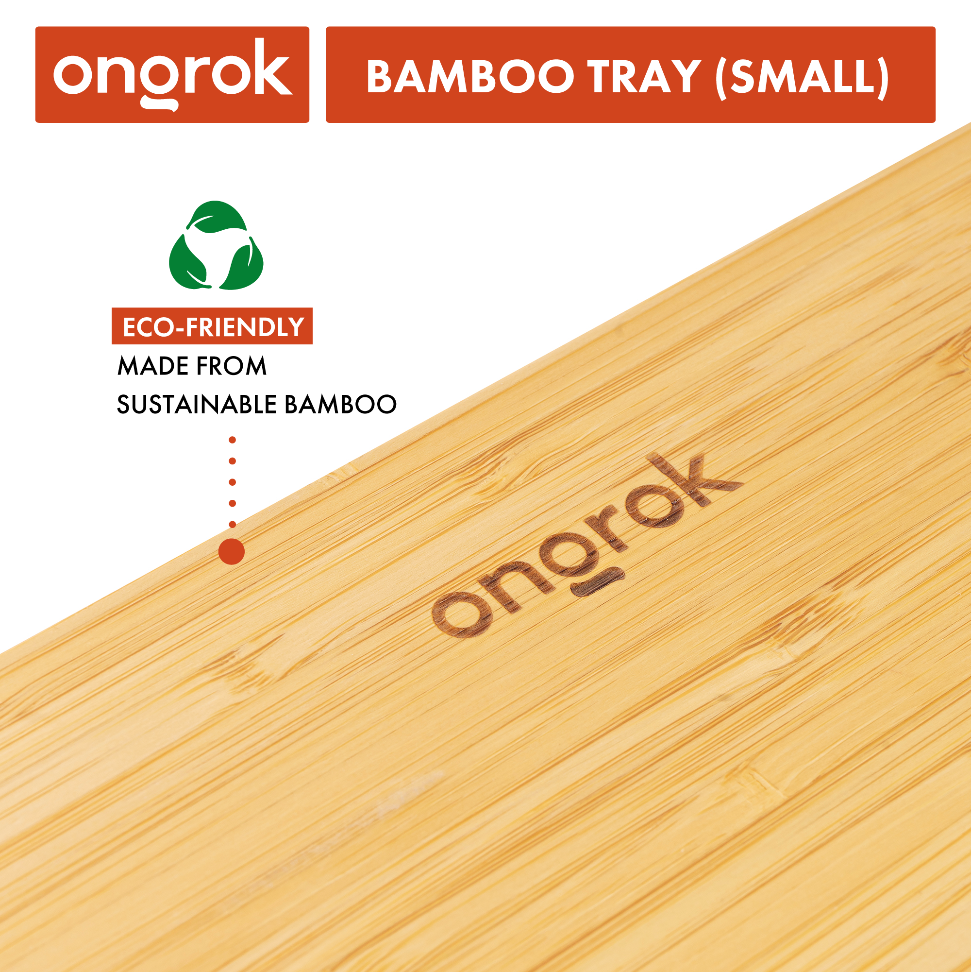 ONGROK - Wholesale Decorative Tray - Sustainable Small Bamboo Wood Tray2
