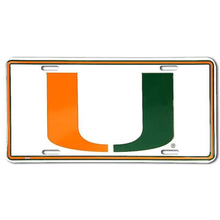Miami Univ « U » - Plaques d'immatriculation pour la vente par Signs 4 Fun