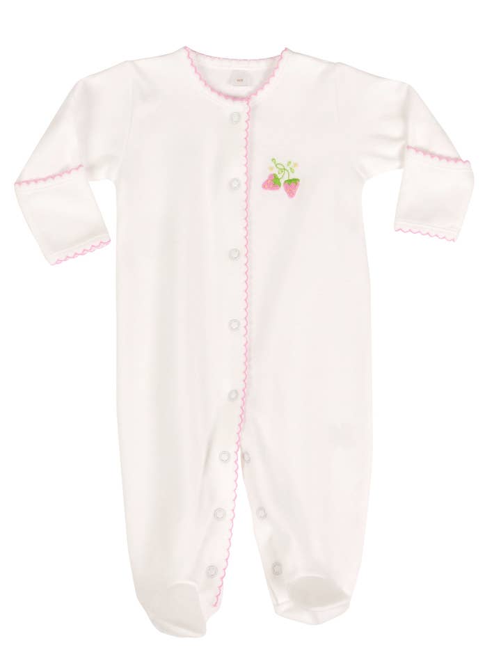 The Yellow Lamb - Wholesale Sleepsuit – Baby - Strawberry Footed Pajamas