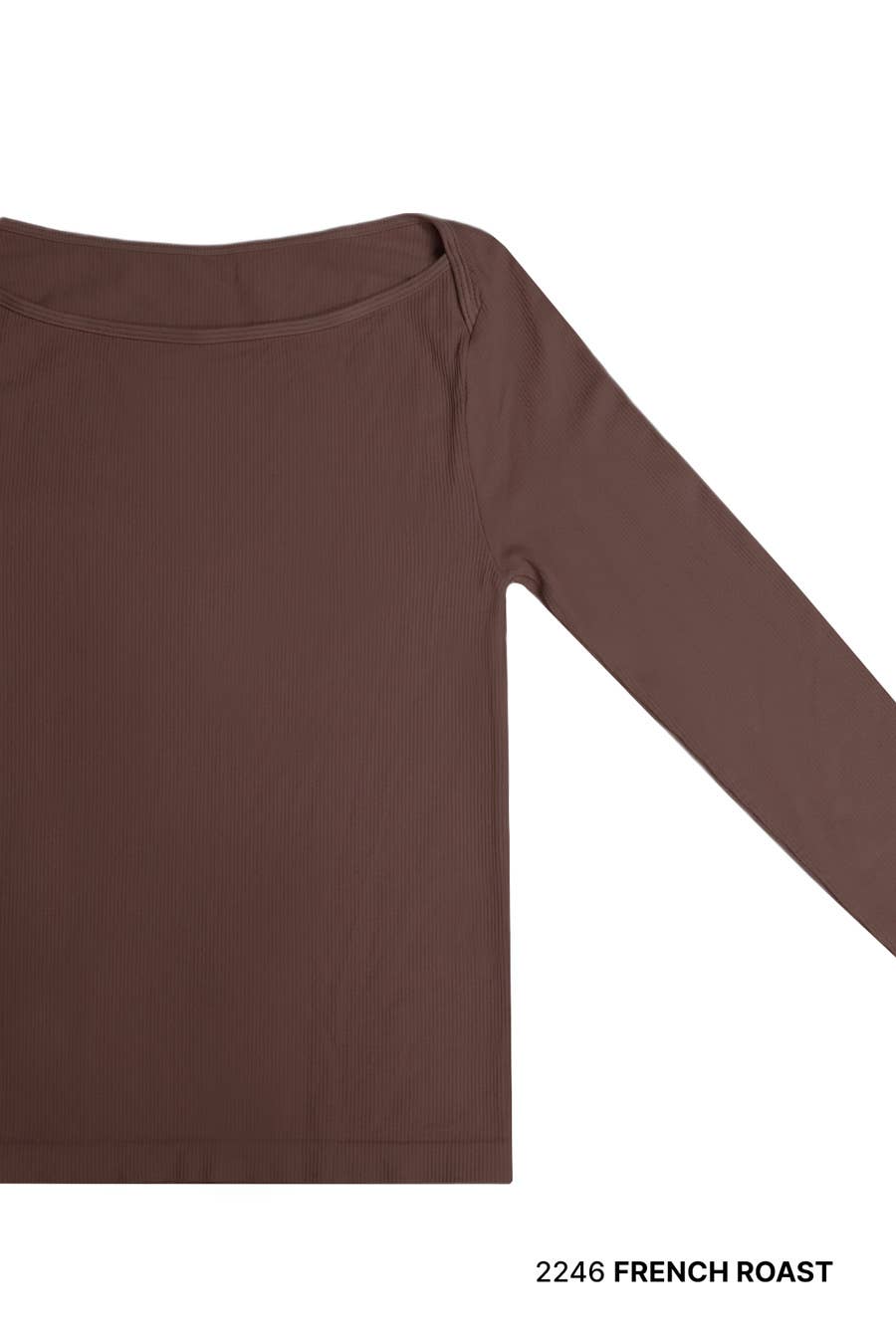 NIKIBIKI - Vendita all'ingrosso Top in maglia - Donna - NS8457 - Top a Coste con Scollo a Barca NS3