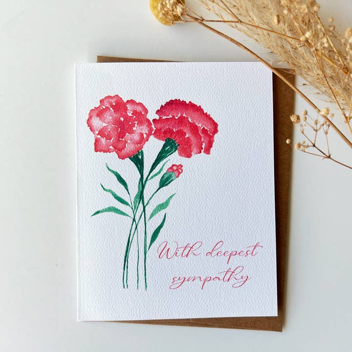 Cartão de Simpatia Cravo Vermelho por atacado de Ellamoonart