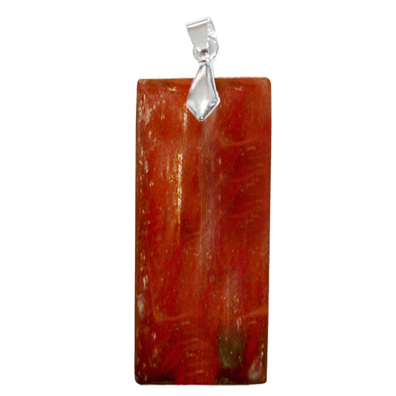 Artisans de Madagascar – wholesale Hänge-/berlockhalsband – Fin rektangel fossiliserade trä hängen0