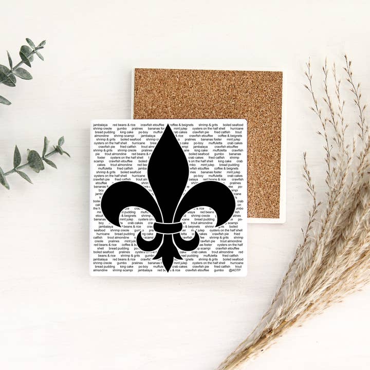 «Cocina de Nueva Orleans y Los Ángeles», azulejo de regalo de flor de lis para venta al por mayor de Distinctive Design Wholesale