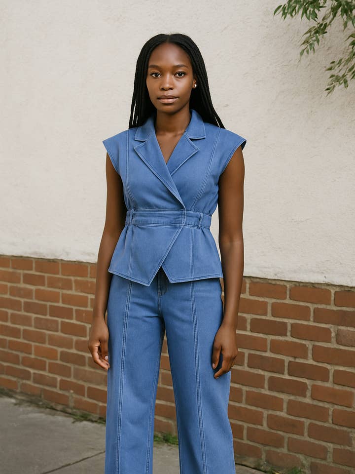 All Denim Set for wholesale by Golden Chic