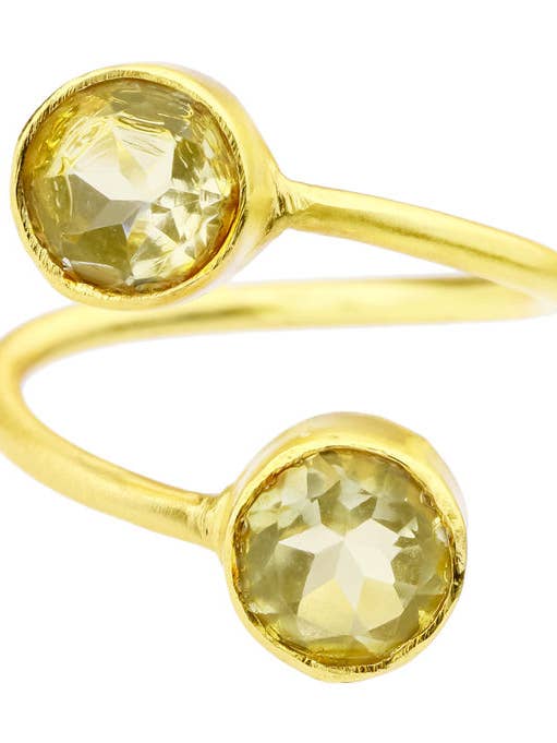 Anello con doppia gemma per la vendita all'ingrosso da parte di SAACHI