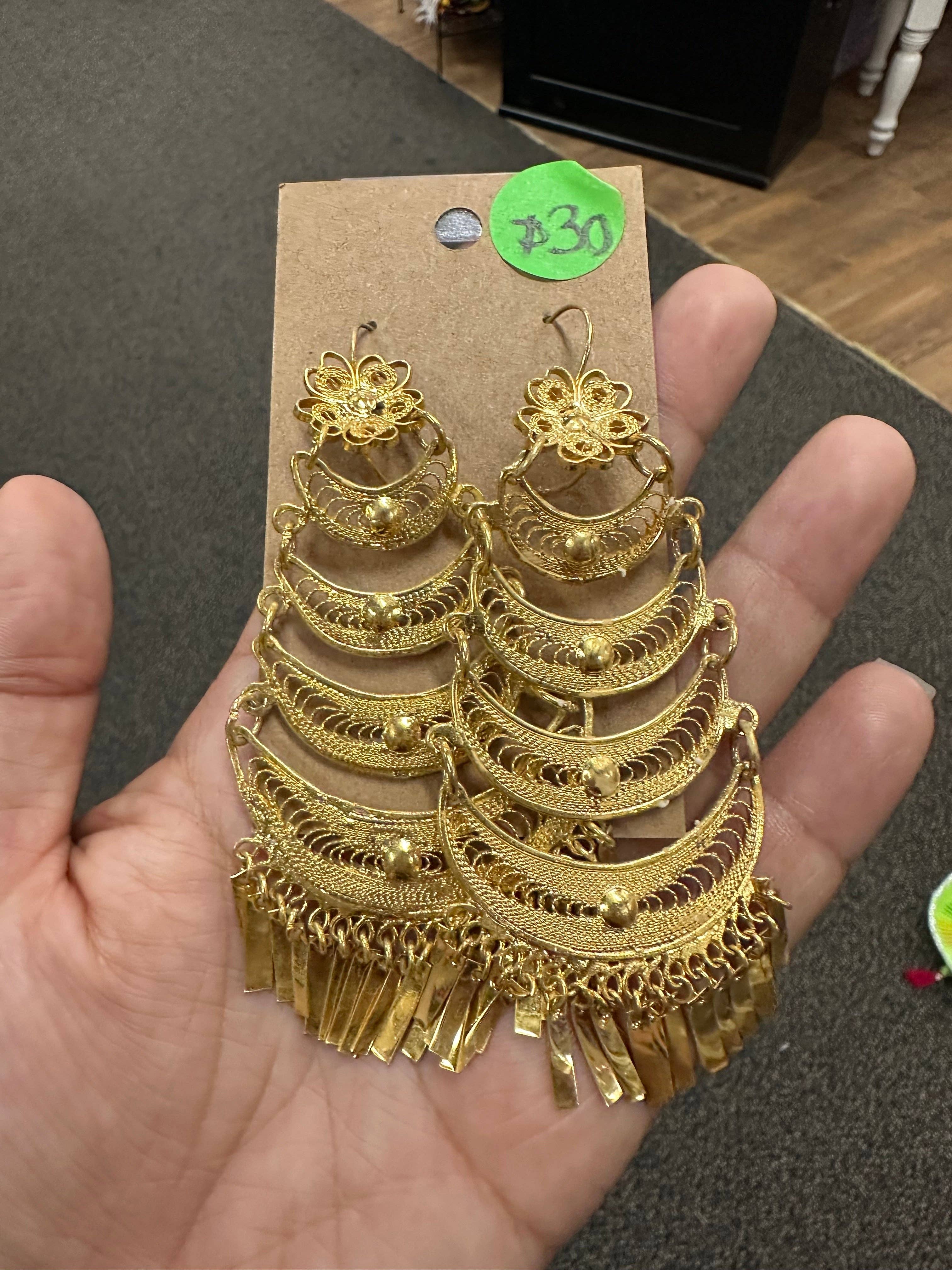 Cielito Lindo - Wholesale Dangle Earrings - Authentic Oaxaca Filigree Folklorico Earrings - Large0