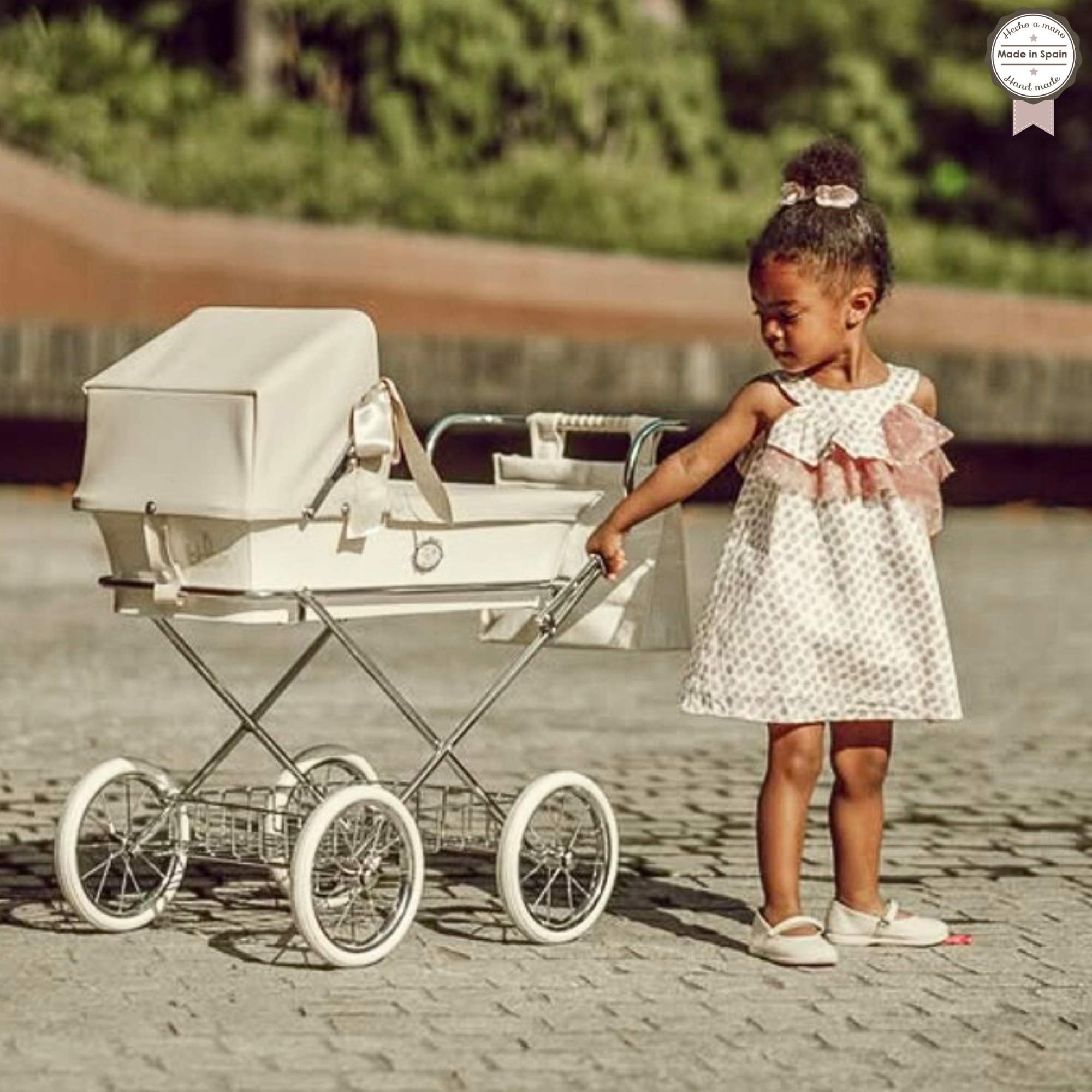 Maria & Jesus - Wholesale Doll Stroller - Kids - Sweet Car + Napa Bag - Customizable Color, Size, and with Your Name!15