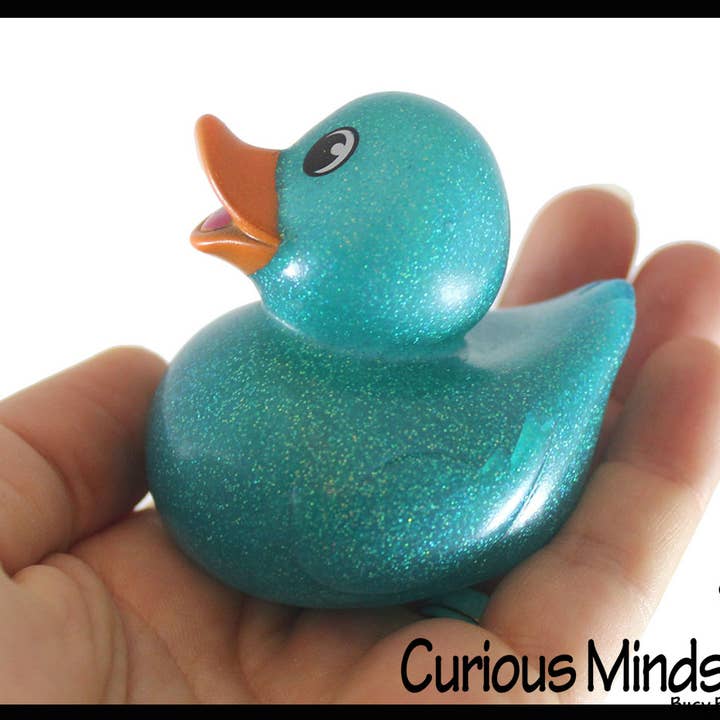 Curious Minds Toys - Wholesale Bath Toy - Baby - 1 - Medium 2" Glitter Rubber Ducks - Rubber Duckies Toy