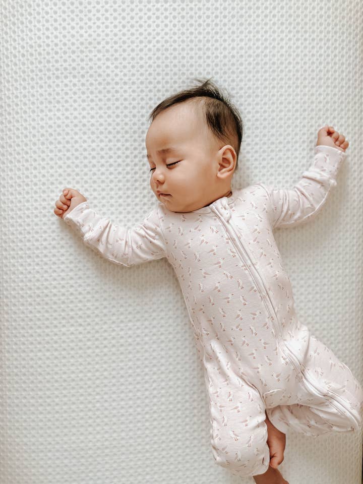 Gaia Baby Goods - Vente Haut et bas de pyjama – enfant - Pyjama bébé / tout-petit en coton bio imprimé mouettes de plage6