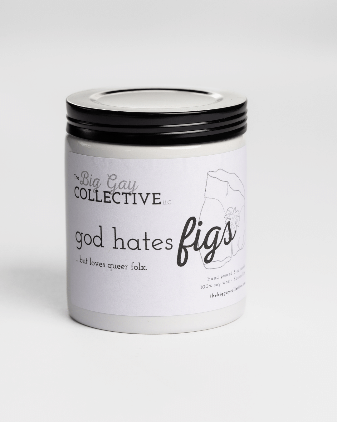 The Big Gay Collective LLC - Wholesale Jar/Filled Candle - God Hates Figs1