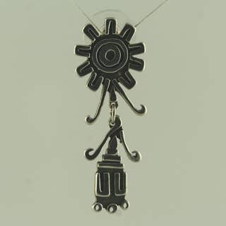 Ohrringe aus Sterlingsilber mit prähispanischen Blumen für den Großhandel von Moosepablos, Inc.