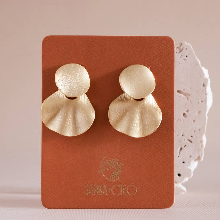 Sarka + Cleo - Wholesale Hoop Earrings - Gold Tribal Hoop Earring