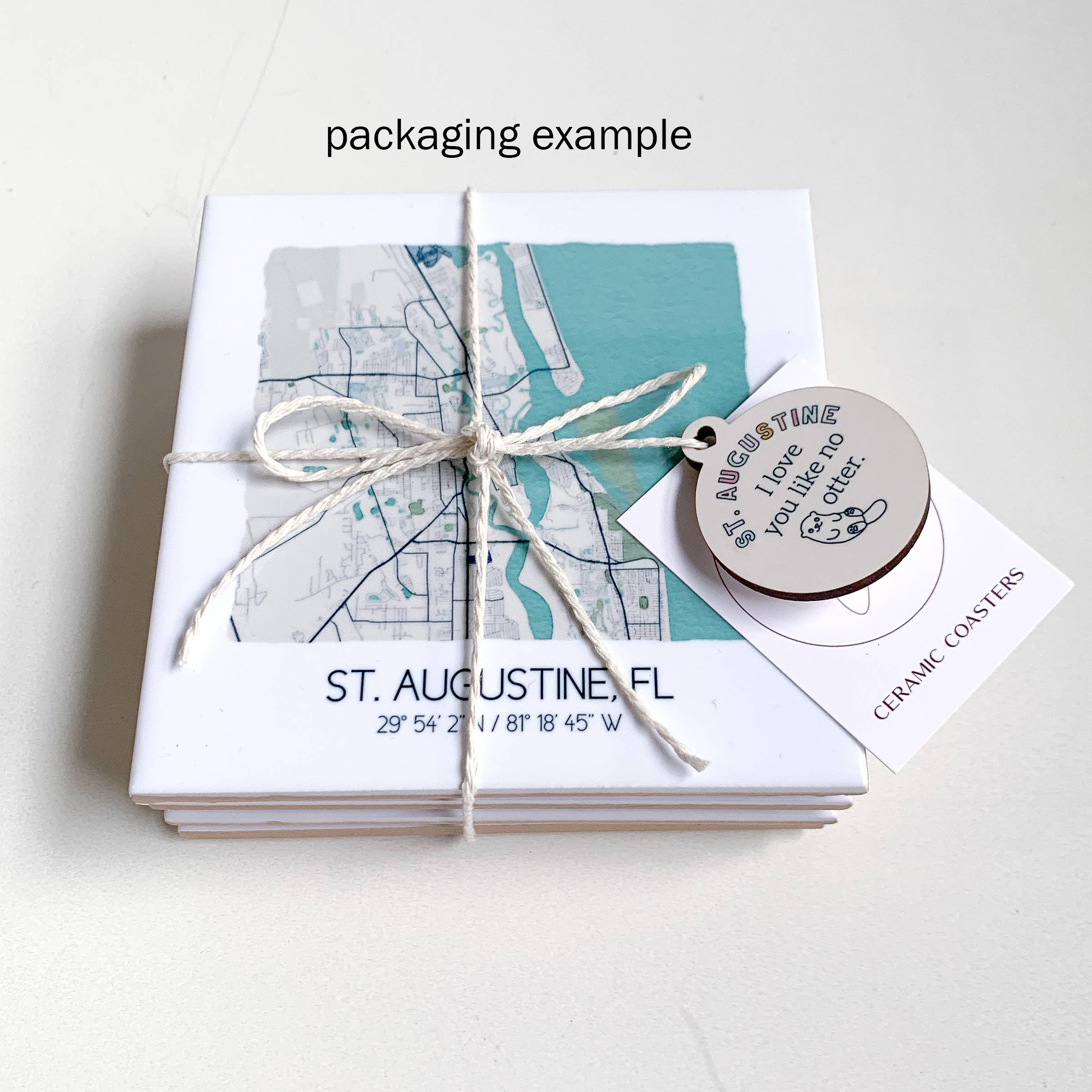 Sparks House Co. - Wholesale Coasters - Lagrange Georgia coasters, watercolor city map coaster set7