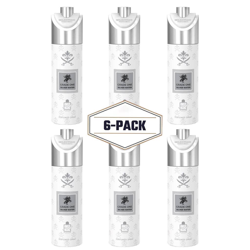 FRAGRANCE WHOLESALE LTD – wholesale Deodorant – Unisex – MILESTONE Grade One Silver Water (Unisex) 200ML Deodorant 6 Pack1