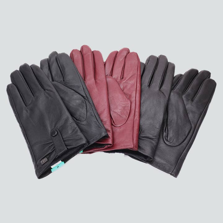 Treperlede handskeer i fåreskind for engroshandel hos Mio Marino