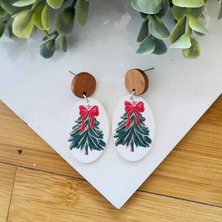 KBH CREATIONS - Wholesale Dangle Earrings - Vintage Christmas Unique Handmade Clay Earrings3