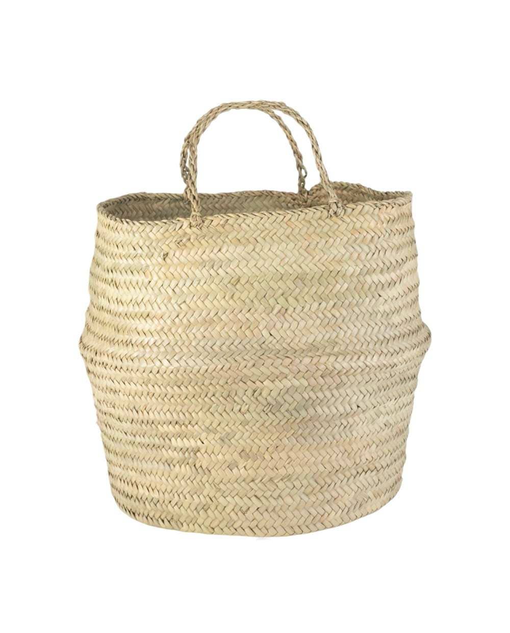 Kbas - Wholesale Top Handle Bag - Women's - LARGE NATURAL PALM BASKET 30