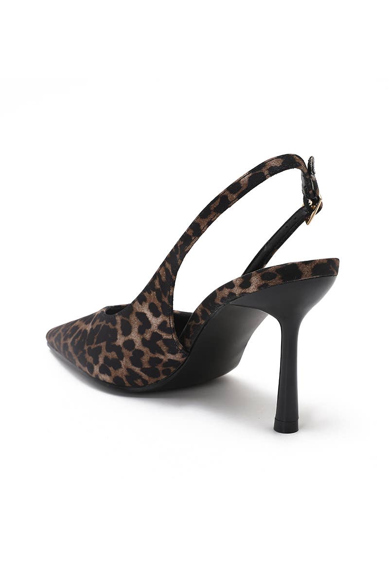 Joia Paris - Wholesale Low Heels - Women's - Patent pointed-toe slingback pump, thin heel H8-1011E10