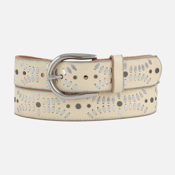 Amsterdam Heritage Leather Belts, Bags, Jackets & Apparel - Wholesale Belt - Women's - Divera | Leather Studded Belt0