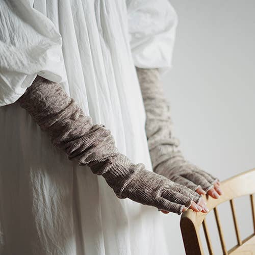 ME0133 Coberturas de Braço em Linho com Dedos Abertos por atacado de NISHIGUCHI KUTSUSHITA