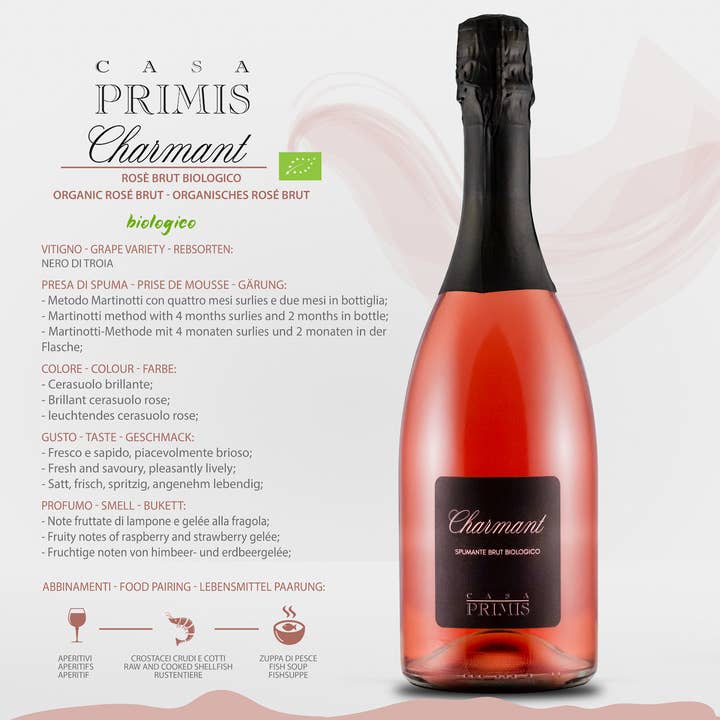 ROSE BRUT BIOLOGIQUE
ROSÉ BRUT BIOLOGIQUE pour la vente par CASA PRIMIS