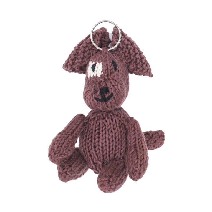 Llavero de Algodón Orgánico Tejido a Mano - Perro para venta al por mayor de The Jacaranda Collective