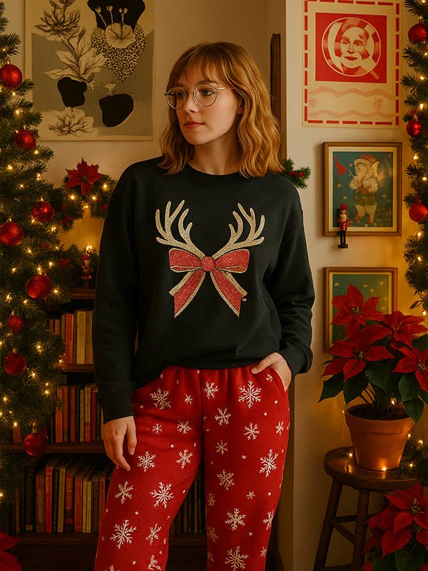 GILDAN SS DTF MAGLIETTE CON RENNA E FIOCCO, MAGLIETTE, T-SHIRTS, per la vendita all'ingrosso da parte di L&B Life