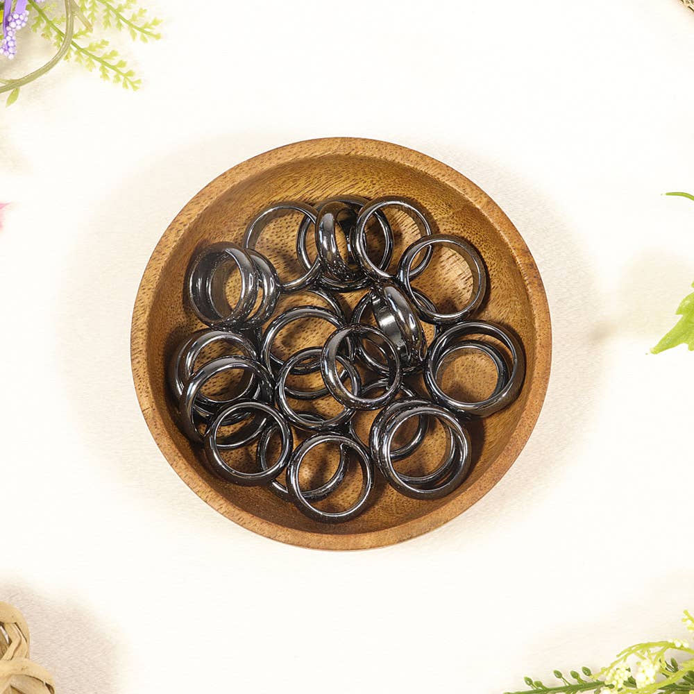 Natures Artifacts Inc - Wholesale Band/Stacked Ring - Hematite Rings3