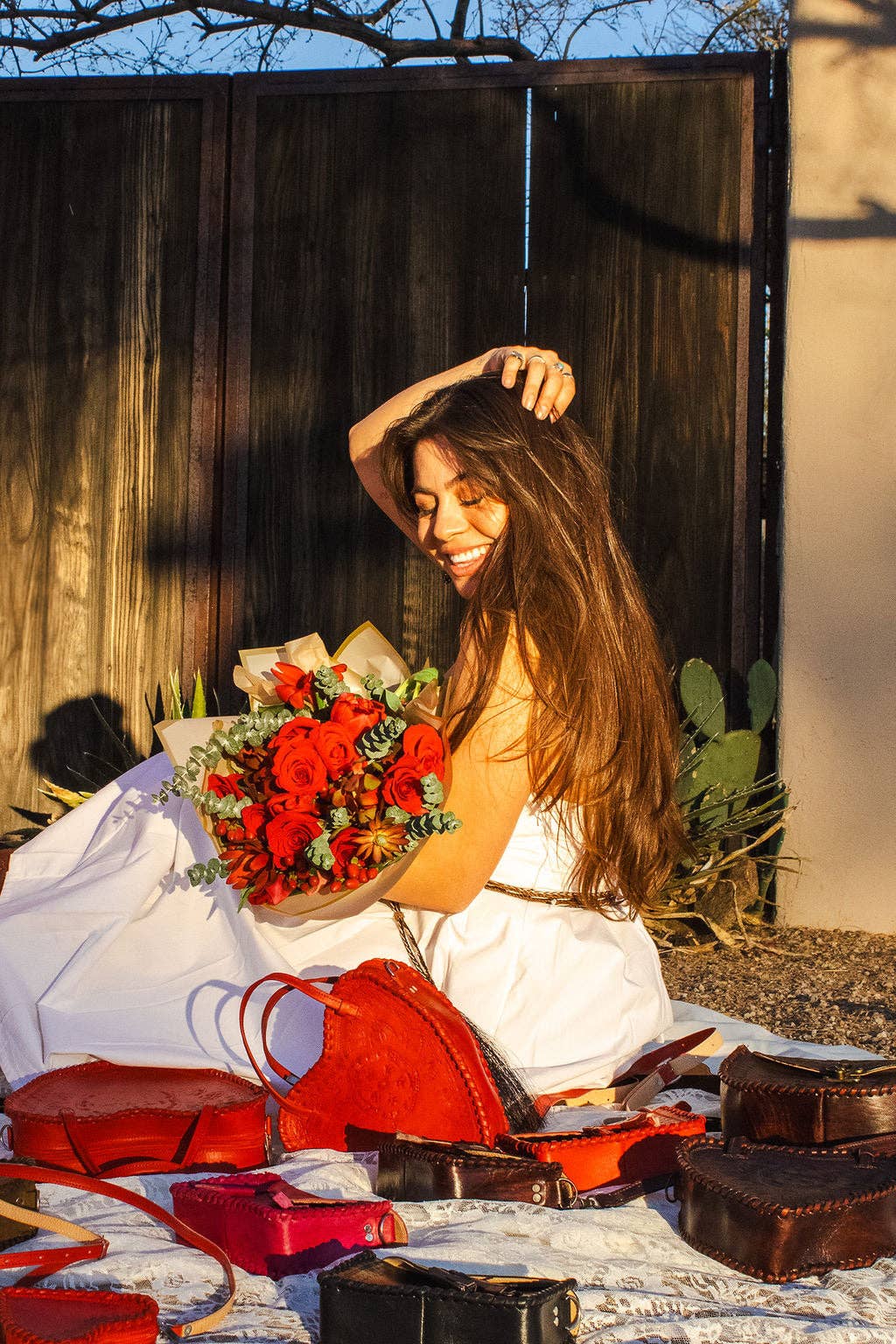 Adela Artisan Made LLC - Wholesale Crossbody Bag - Women's - Red Heart Leather Purse23