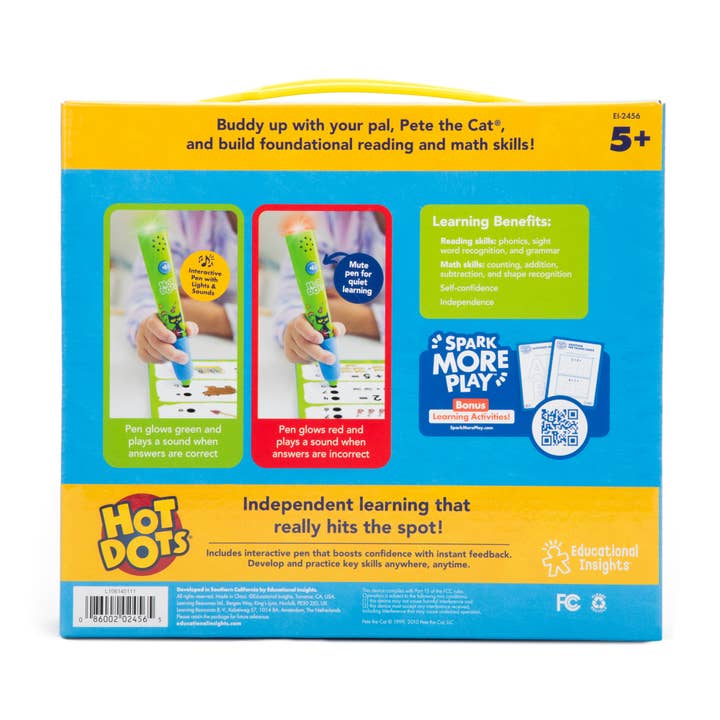 Learning Resources - Wholesale Baby & Toddler Book (0-2) - Hot Dots Pete the Cat Kindergarten Reading & Math Workbook4