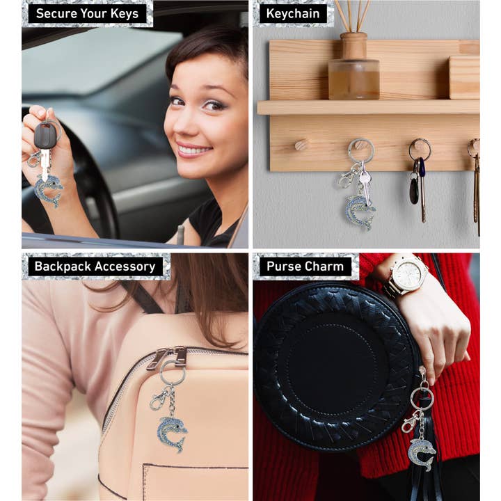 Cota Global - Wholesale Keychain - Unisex - Sparkling Charms - Dolphin2