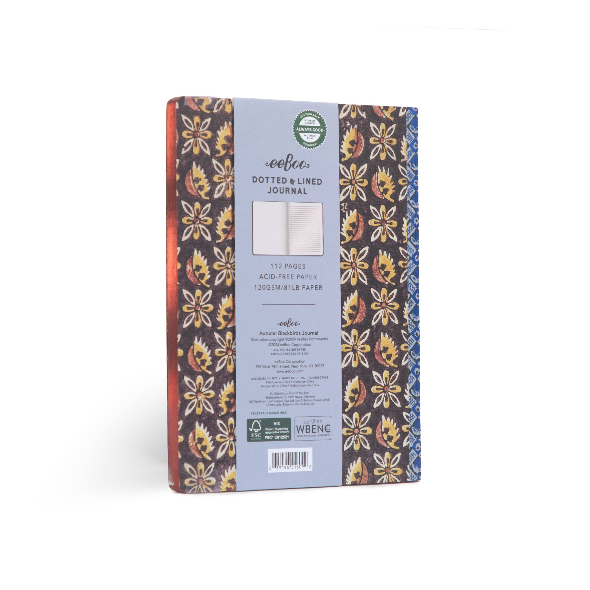 eeBoo - Vente Journal intime - Journal de luxe Autumn Blackbirds1