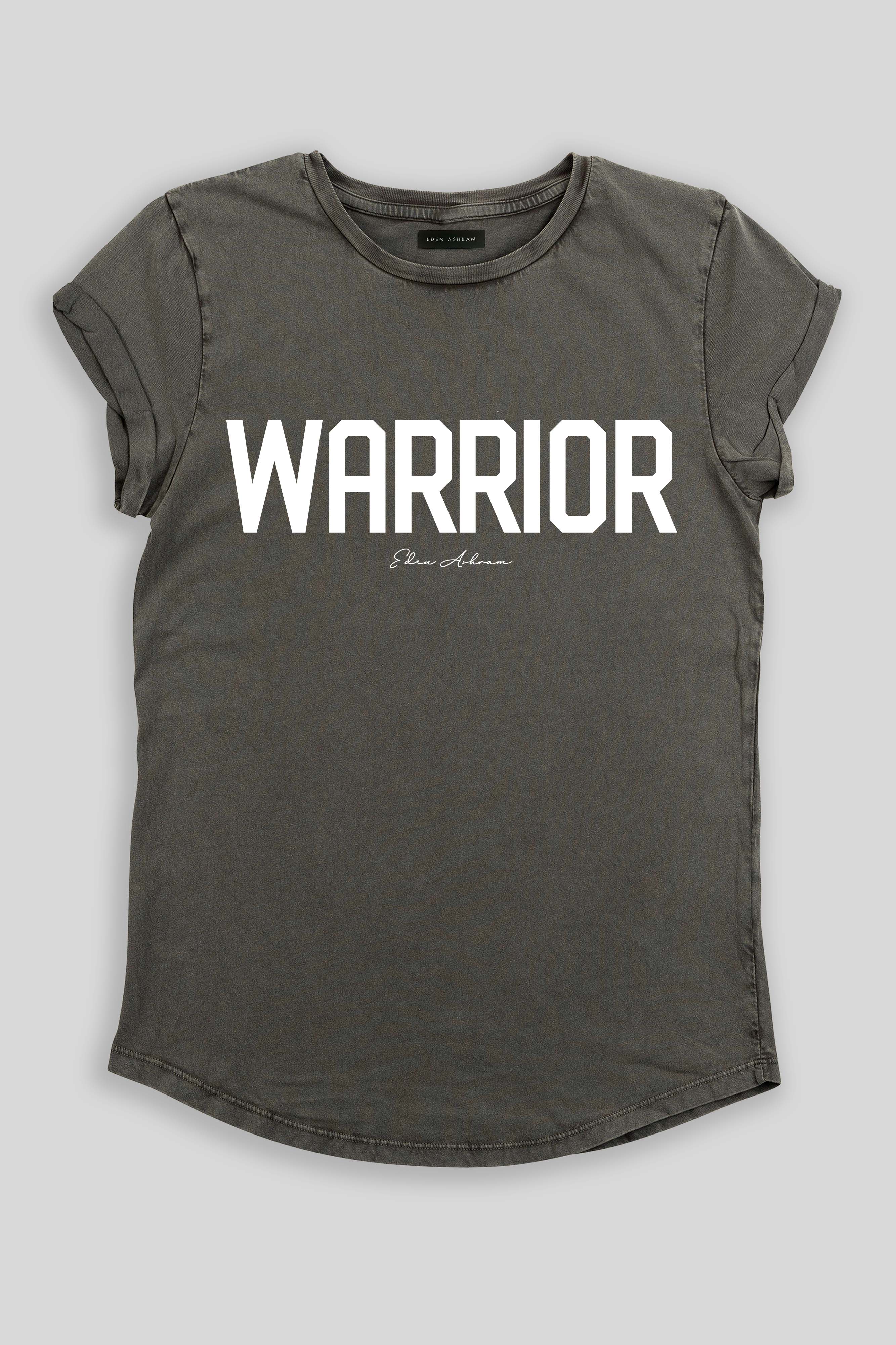 Eden Ashram - Wholesale Screen Printed T-Shirt - Women's - Warrior Premium Rolled Sleeve T-Shirt5