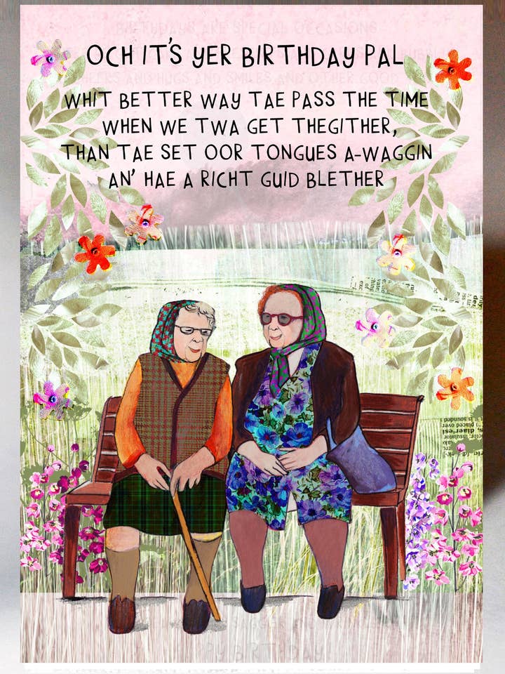 Scottish Birthday Blether Card for wholesale by Wee Wishes