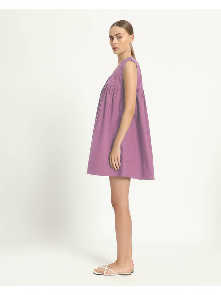 Thevasa - Wholesale Dress - Women's - The Jois Purple Swirl Dress2