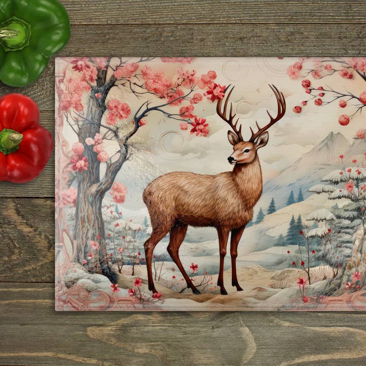 Blossom skærebræt i glas for engroshandel hos Beautiful Creations by Laney