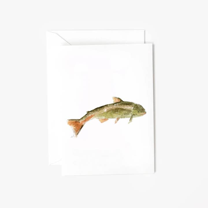 fish mini enclosure notecard for wholesale by emily lex studio
