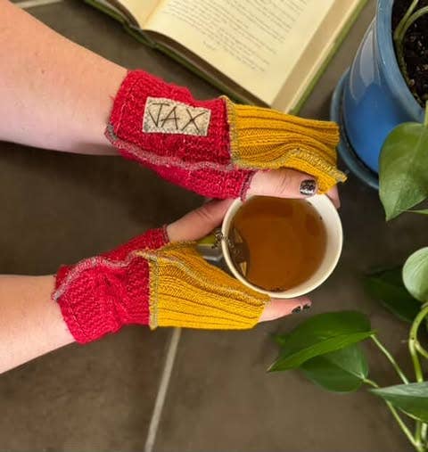 Jax Upcycled - Wholesale Gloves - Women's - Upcycled Unisex Fingerless Gloves choose the vibe color7