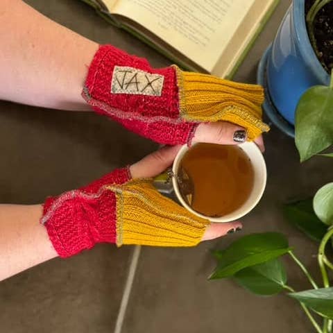 Jax Upcycled - Wholesale Gloves - Women's - Upcycled Unisex Fingerless Gloves choose the vibe color7