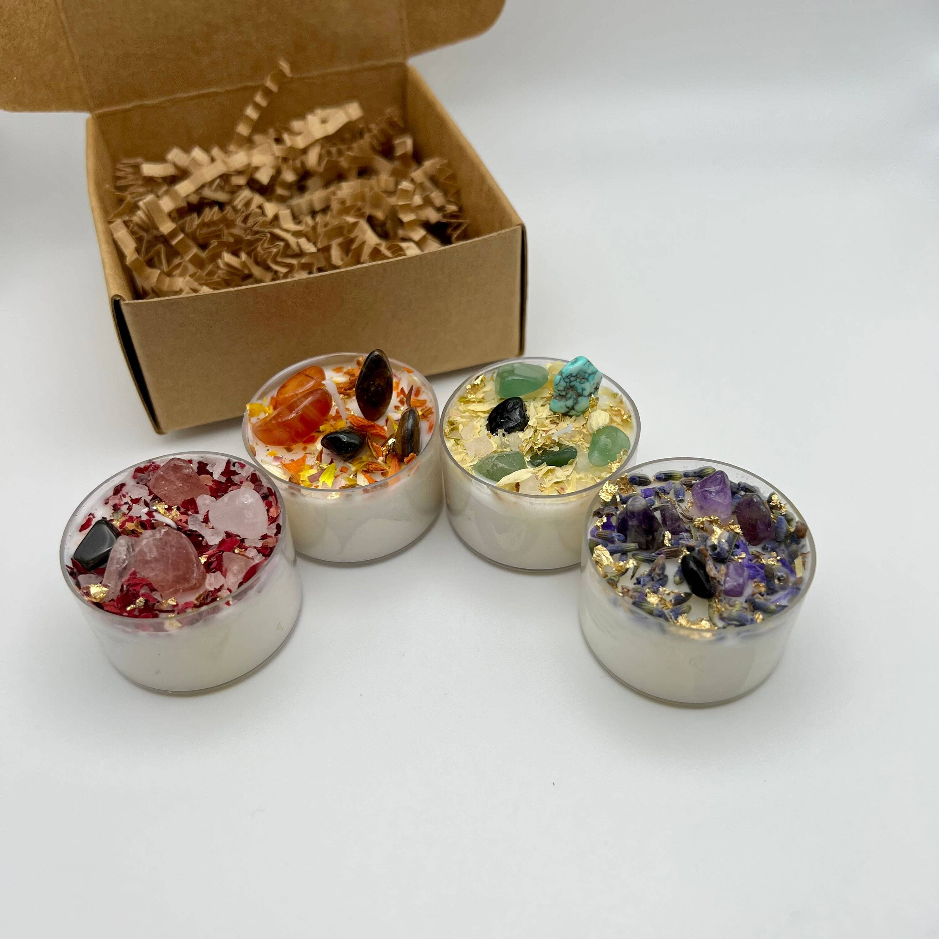 Purple Door ATX - Venta al por mayor Velas pequeñas - Set de 4 velas de té Intention para meditación ritual7