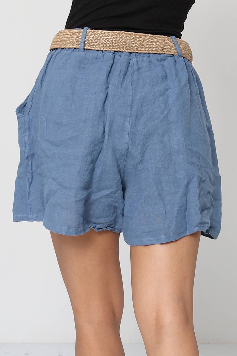 LÉA & LUC – wholesale Shorts – Dam – Shorts i 100 % linne med bälte REF. 505726