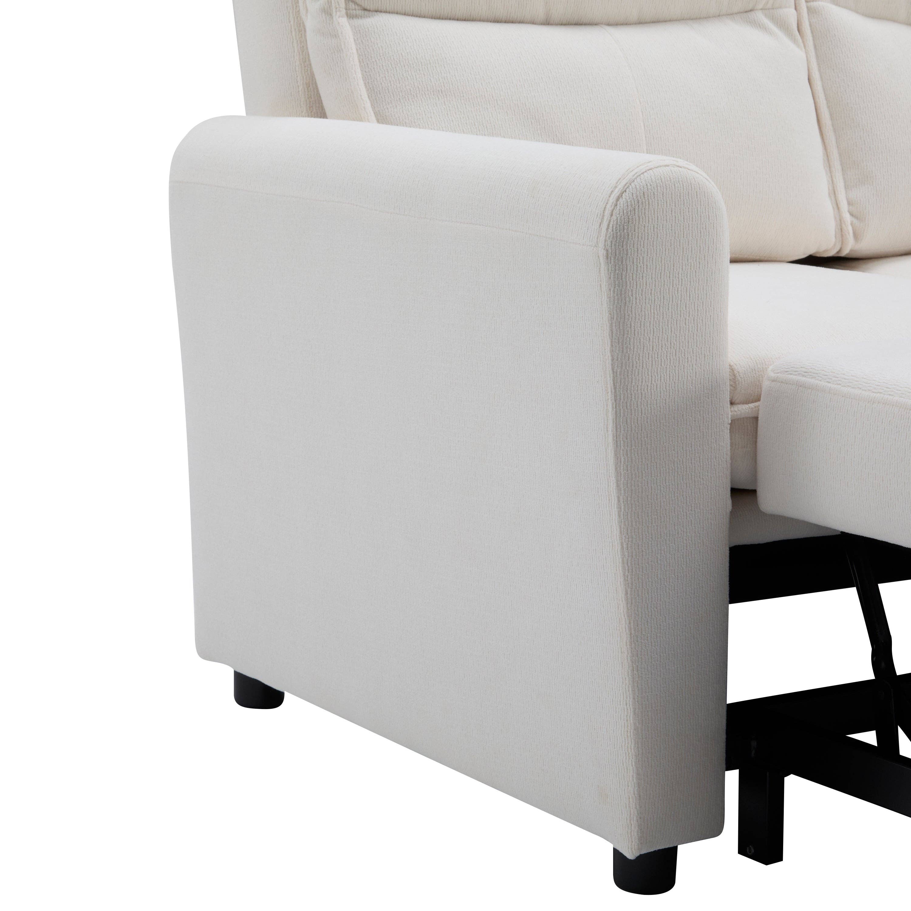 Urban Meuble - Wholesale Sofa - Light beige velvet 2-seater convertible sofa bed, 5-position backrest RIDGEGLEN26