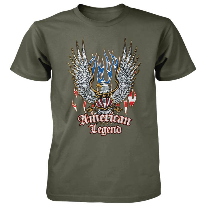 Águila Cromada - Camiseta de Algodón de 4.5 oz para venta al por mayor de American Traditions