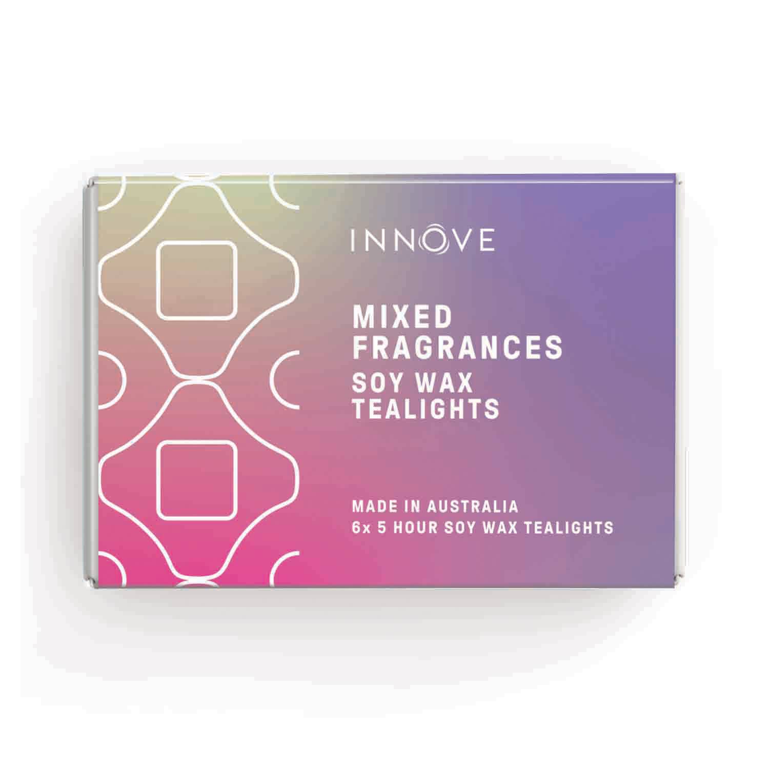 INNOVE - Wholesale Tea light candles - Mixed Fragrances Soy Tealight Candles - 6 Pack